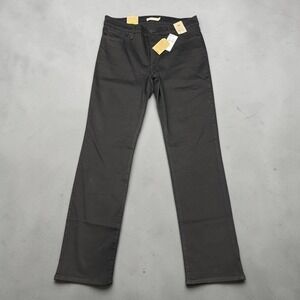 NWT Levis 314 Shaping Straight Jeans Womens 14 32x32 Black Mid Rise Stretch NEW
